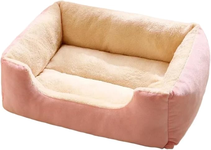 Pet Cat Bed Sofa Warm House Candy-Colored Square Nest Pets Kennels for Small Cats Winter Kittens Sleeping Baskets(Gray,68x48cm Within 14kg)