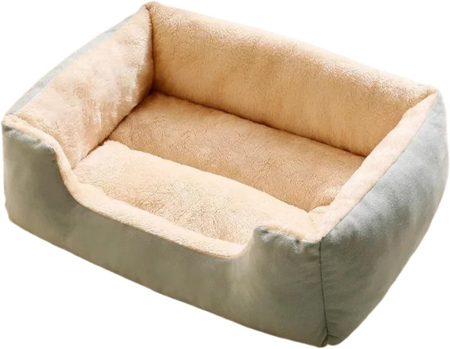 Pet Cat Bed Sofa Warm House Candy-Colored Square Nest Pets Kennels for Small Cats Winter Kittens Sleeping Baskets(Gray,68x48cm Within 14kg)