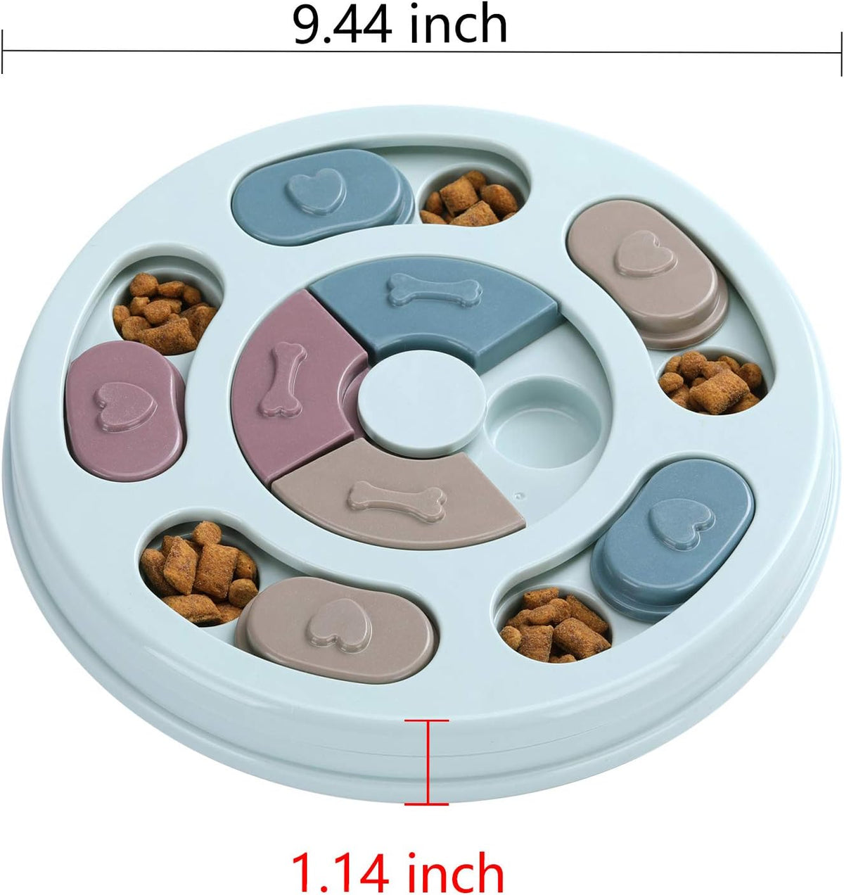 DR CATCH Dog Puzzle – Interactive Food Toy for IQ Training &amp; Mental Enrichment (Blue)