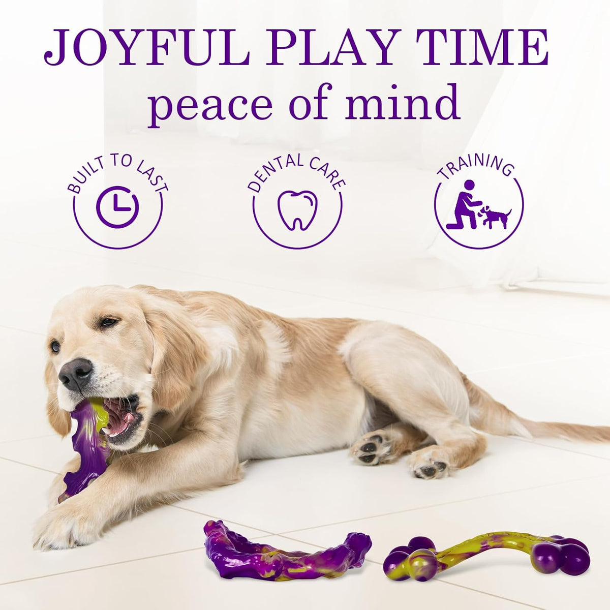 Frienhund Tough Dog Toys for Aggressive Chewers 3 Pack, Indestructible Dog Toys for Large Dogs, Dog Chew Toys, Aggressive Chew Toys to Keep Them Busy, Dog Toy for 30-75lbs Medium/Large Breeds