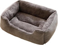 Pet Cat Bed Sofa Warm House Candy-Colored Square Nest Pets Kennels for Small Cats Winter Kittens Sleeping Baskets(Gray,68x48cm Within 14kg)