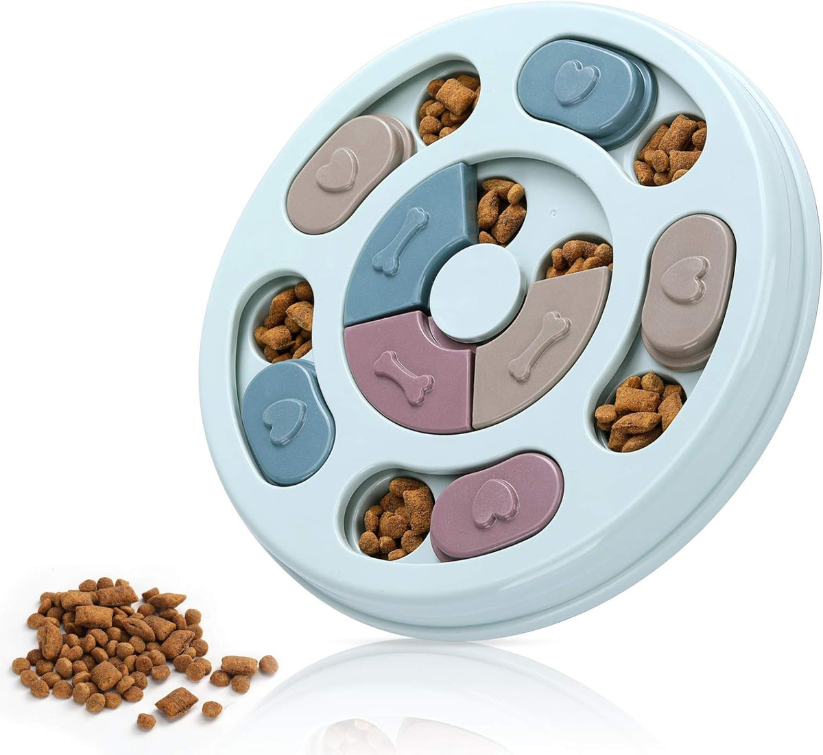 DR CATCH Dog Puzzle – Interactive Food Toy for IQ Training &amp; Mental Enrichment (Blue)