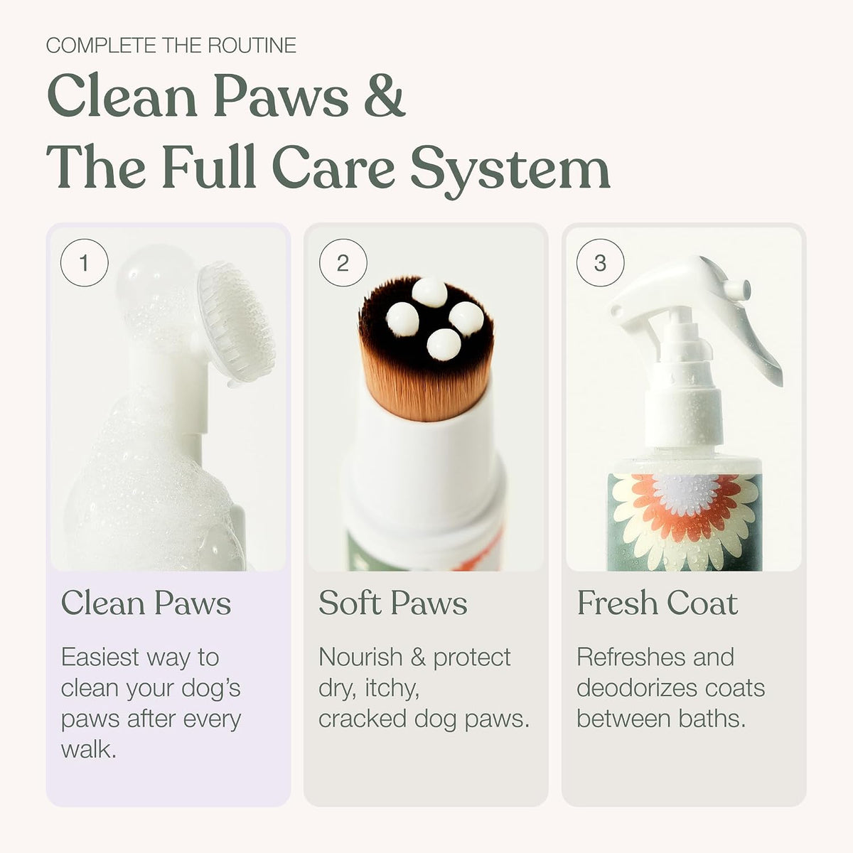 Dandylion Dog Paw Cleaner – Clean Paws No-Rinse Foam Washer with Silicone Brush