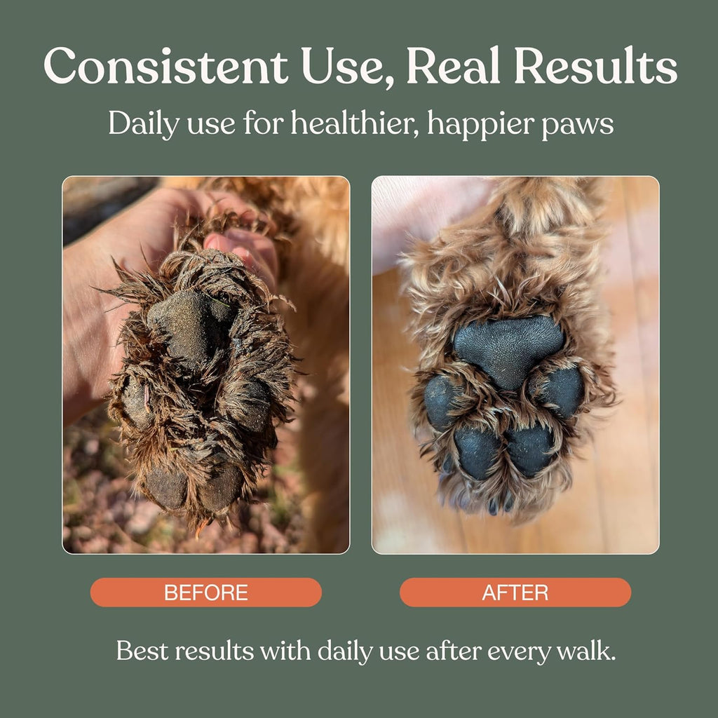 Dandylion Dog Paw Cleaner – Clean Paws No-Rinse Foam Washer with Silicone Brush